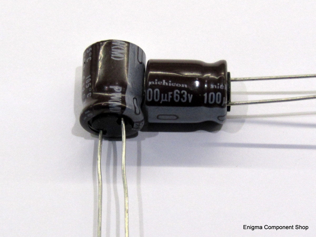 Nichicon Low ESR Electrolytic Capacitor 100uF 63V (5pc)