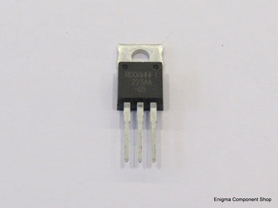 Close-up view of the Mitsubishi RD06HHF1-501 6W HF RF Power Mosfet, highlighting the 'G5' marking and specifications for enhanced performance.