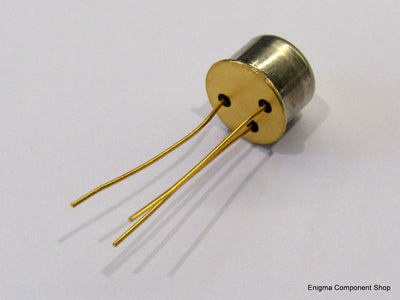 Mitsubishi 2SC1947 NPN RF Power Transistor in TO-39 metal package for VHF applications.