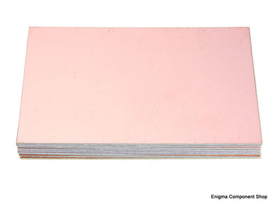 Single Sided FR4 Copper PCB Laminate for Projects, size 10 x 15cm, high quality fibreglass thickness 1.5mm, ideal for electronic projects.