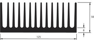 HS250 Aluminium Heatsink for High power amplifiers