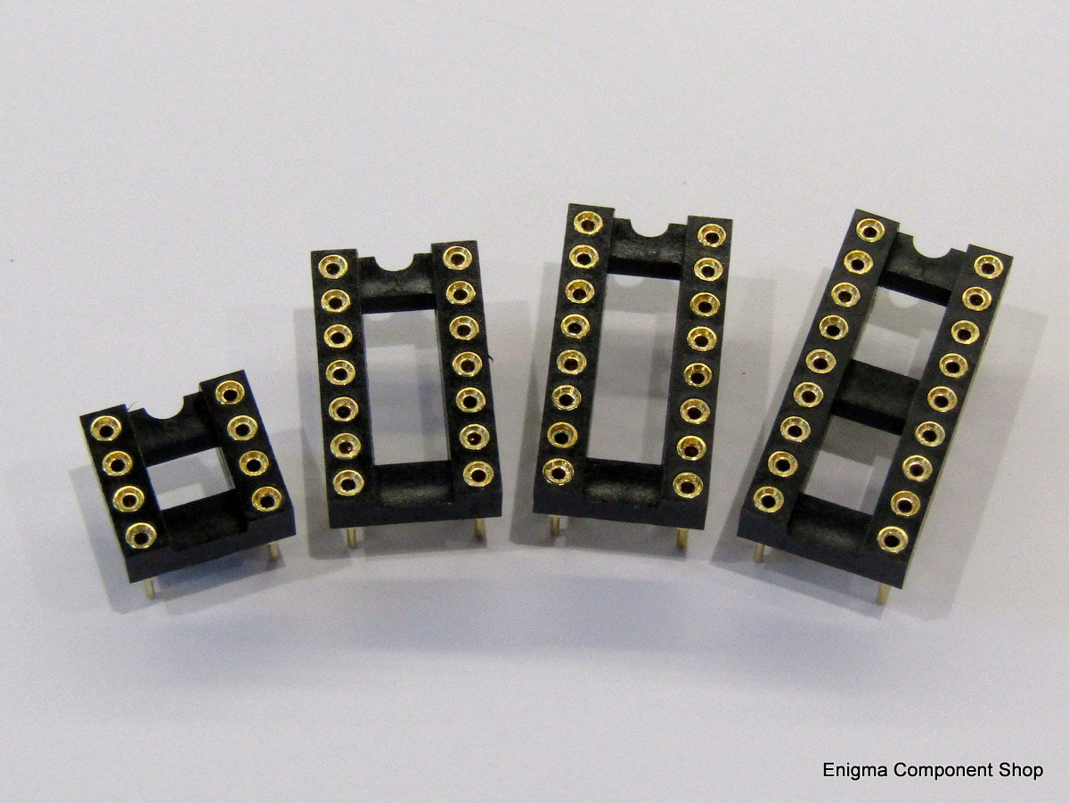 Microcontroller Pin Socket Nextron Turned Pin Gold Plated DIL Sockets | Enigma Component Shop Ltd