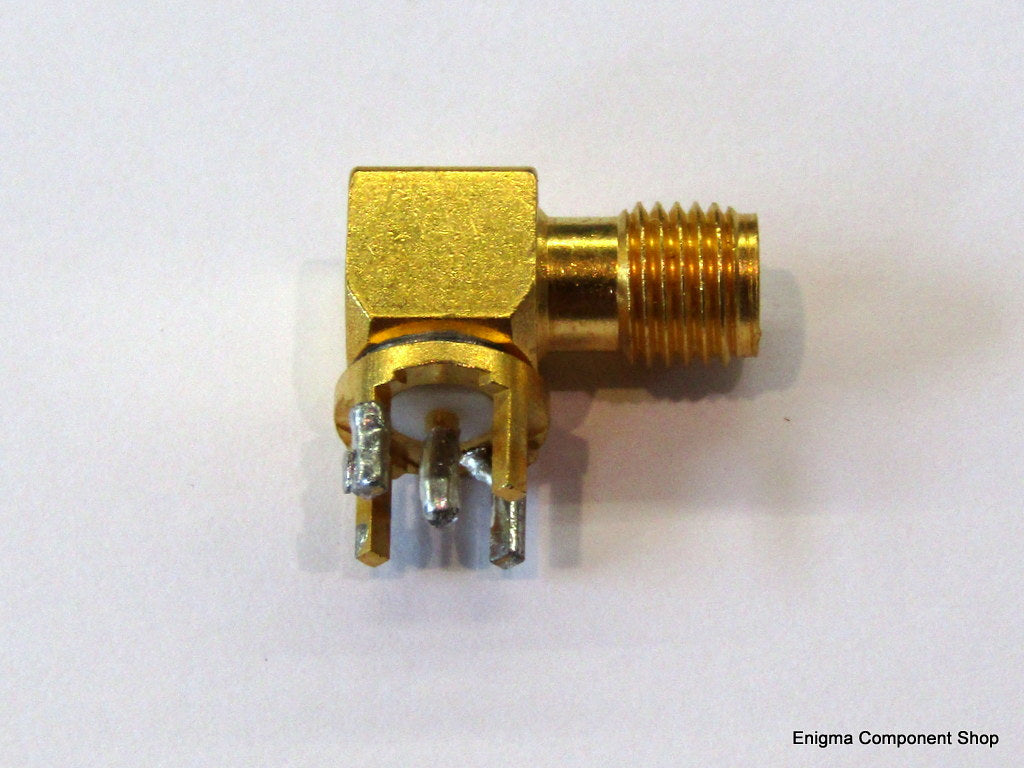 Used Right Angled SMA PCB Connector | Enigma Component Shop Ltd
