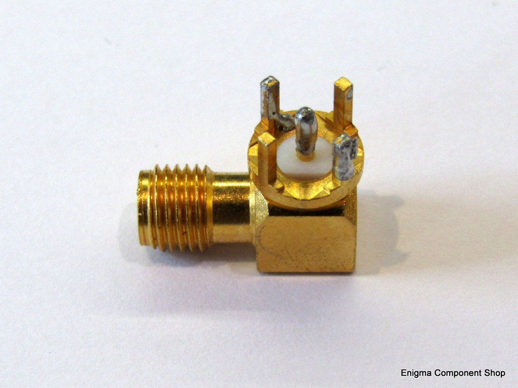 Used Right Angled SMA PCB Connector | Enigma Component Shop Ltd